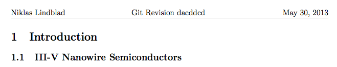 Git revision in LaTex