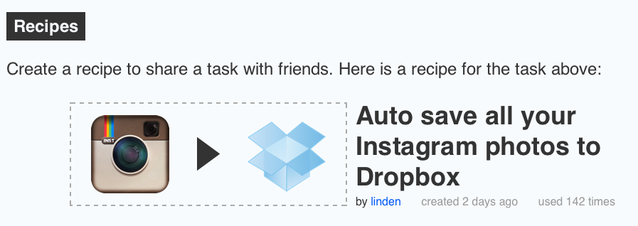 Exempel på ett recept